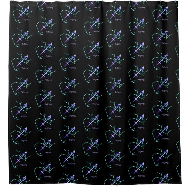 Zodiac Constellation Sagittarius Duschvorhang (Vorderseite)