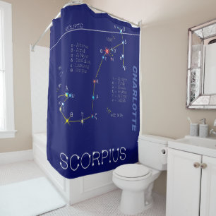 Zodiac Constellation Scorpie Douche rideau