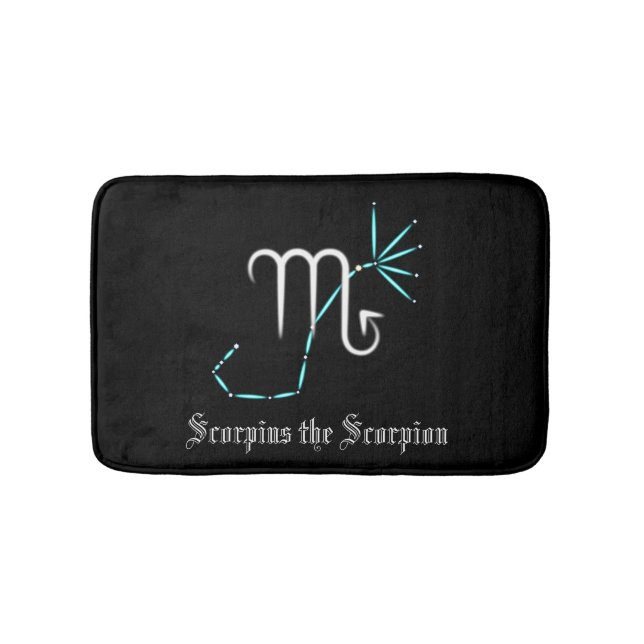 Zodiac Constellation Scorpio Bath Mat Badematte (Vorderseite)