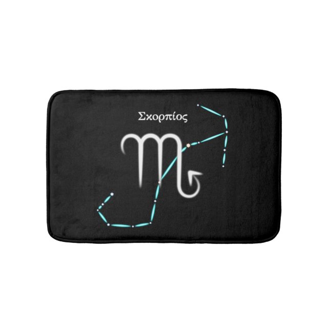 Zodiac Constellation Scorpio Bath Mat Badematte (Vorderseite)