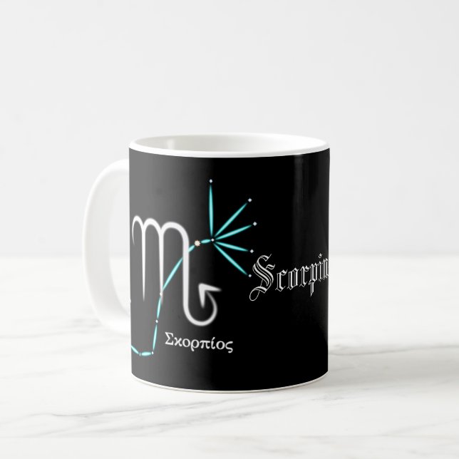Zodiac Constellation Scorpio Kaffee Tasse (Vorderseite Links)