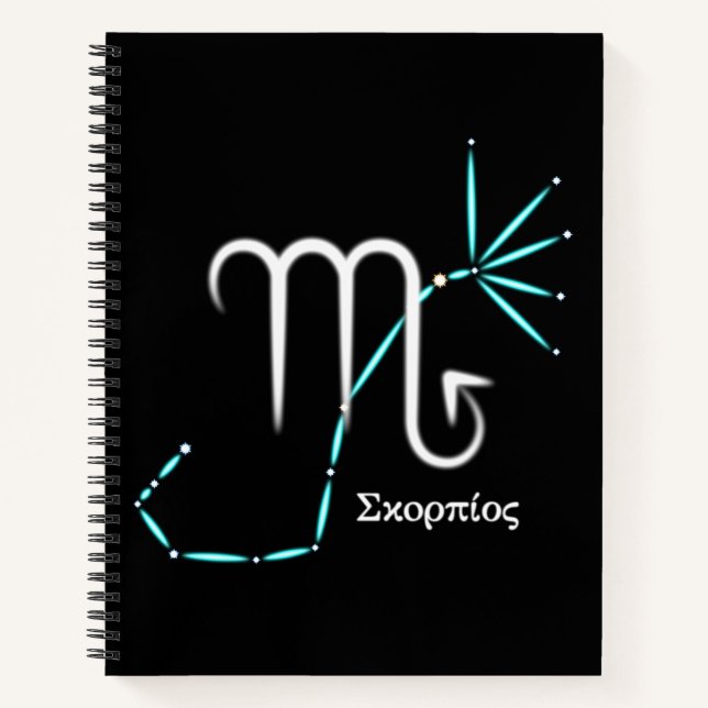 Zodiac Constellation Scorpio-Notebook Notizbuch (Vorderseite)