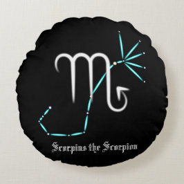 Zodiac Constellation Scorpio Rundkissen Rundes Kissen