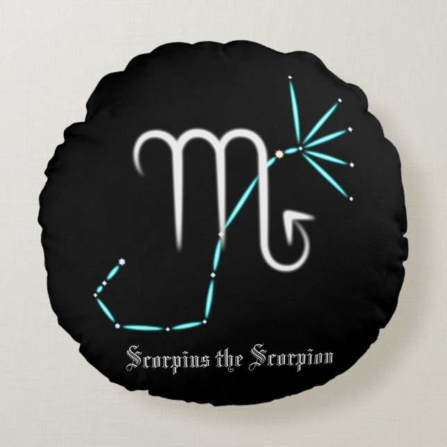 Zodiac Constellation Scorpio Rundkissen Rundes Kissen (Vorderseite)