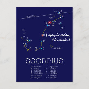 Zodiac Constellation Scorpius Postkarte