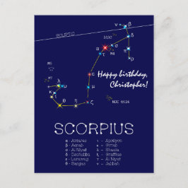 Zodiac Constellation Scorpius Postkarte