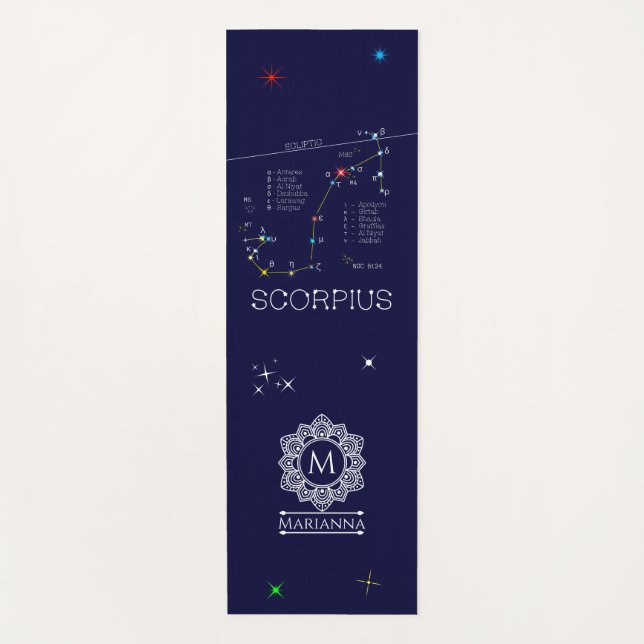 Zodiac Constellation Scorpius Yogamatte (Vorderseite)
