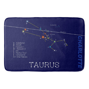 Zodiac Constellation Taurus Badematte