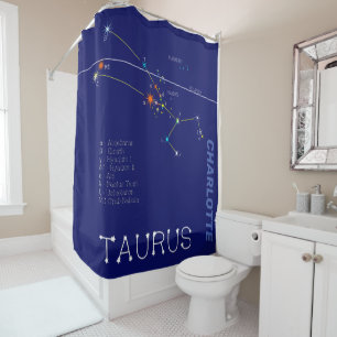 Zodiac Constellation Taurus Duschvorhang