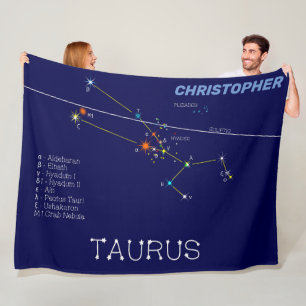 Zodiac Constellation Taurus Fleecedecke