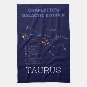 Zodiac Constellation Taurus Geschirrtuch
