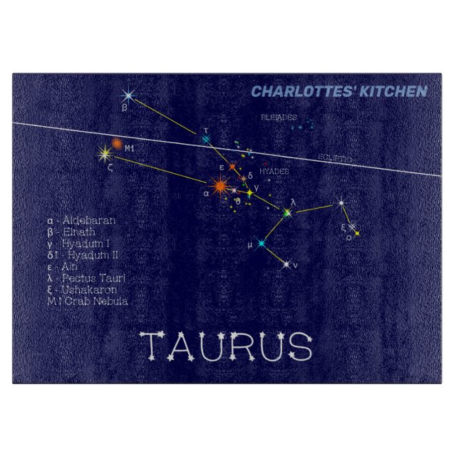 Zodiac Constellation Taurus Schneidebrett (Vorderseite)