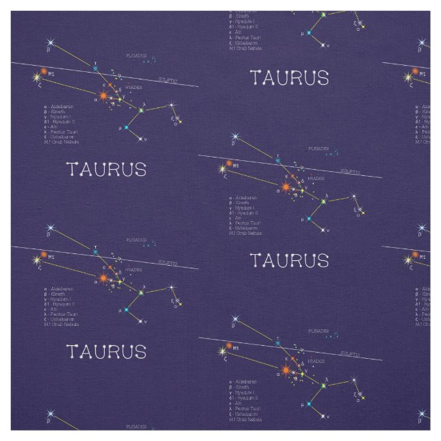 Zodiac Constellation Taurus Stoff (Muster)