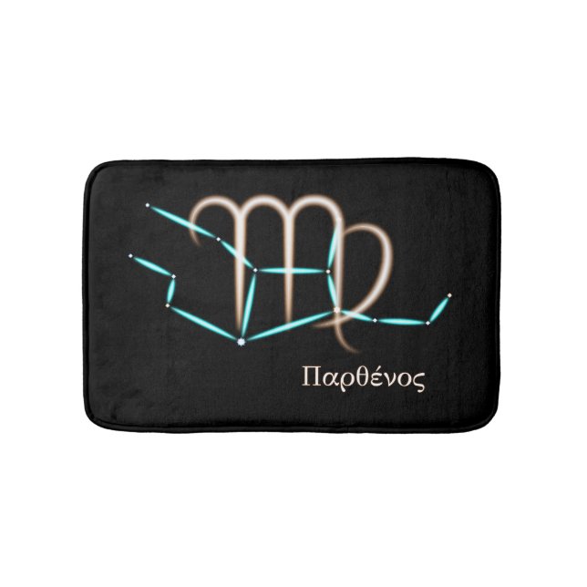 Zodiac Constellation Virgo Bath Mat Badematte (Vorderseite)