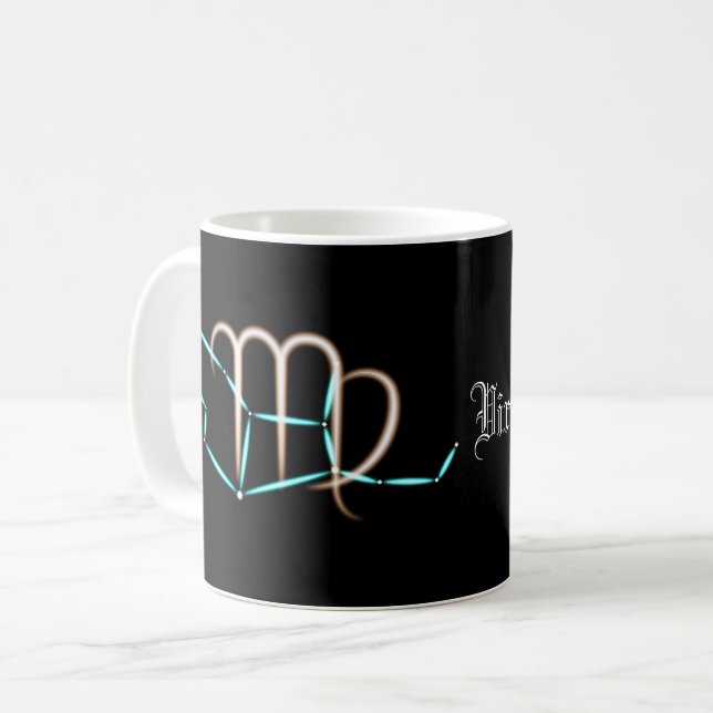 Zodiac Constellation Virgo Coffee Tasse (Vorderseite Links)