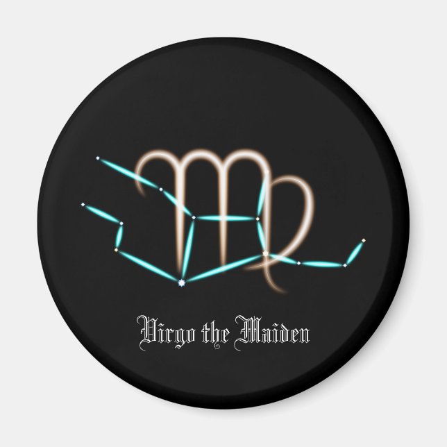 Zodiac Constellation Virgo Magnet (Vorne)
