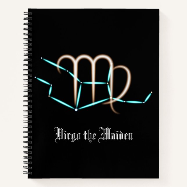 Zodiac Constellation Virgo Notebook Notizbuch (Vorderseite)