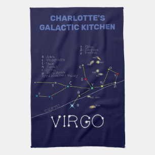 Zodiac Constellation Virgo Serviette de cuisine