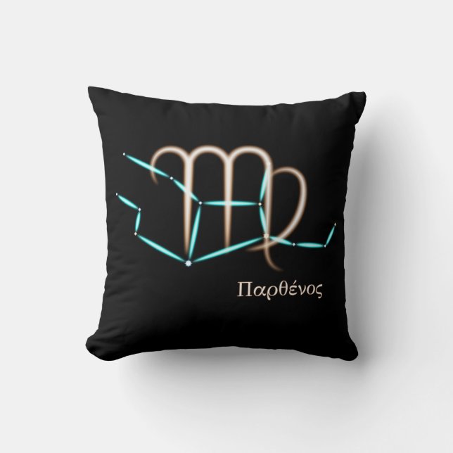 Zodiac Constellation Virgo Throw Kissen (Vorderseite)