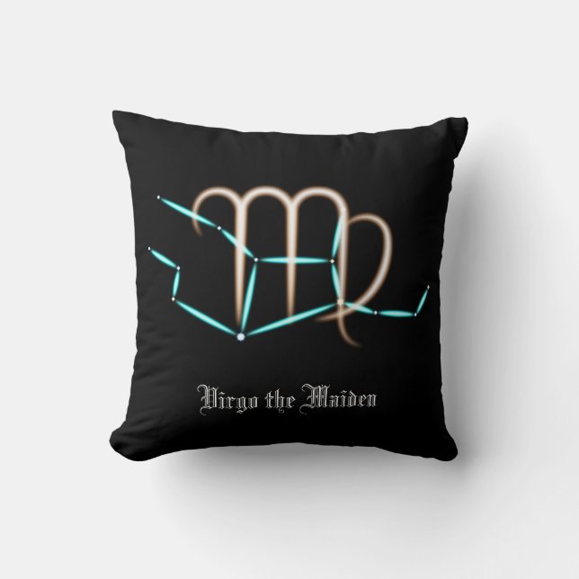 Zodiac Constellation Virgo Throw Kissen (Vorderseite)