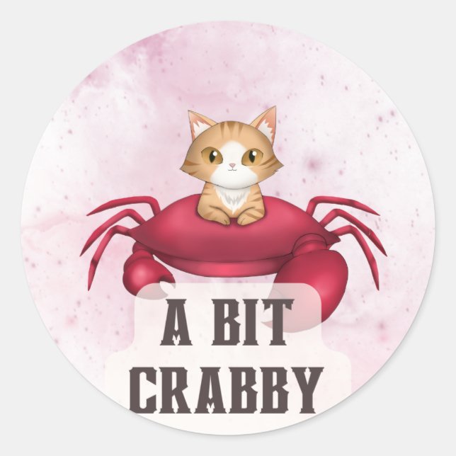 Zodiac Crab Decal für Astrologie Liebhaber Runder Aufkleber (Vorderseite)