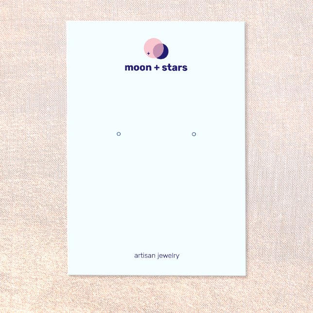 Zodiac Crescent Moon Earring Juwelier Display Visitenkarte (Von Creator hochgeladen)