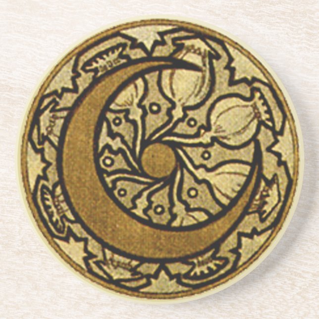 Zodiac Crescent Moon Mucha Untersetzer (Vorne)