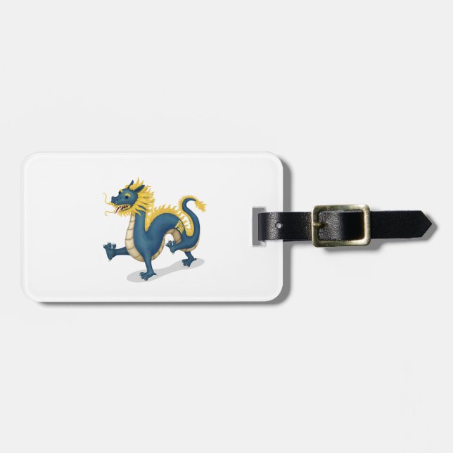 Zodiac Dragon Astrologie-Zeichen Gepäckanhänger (Vorderseite horizontal)