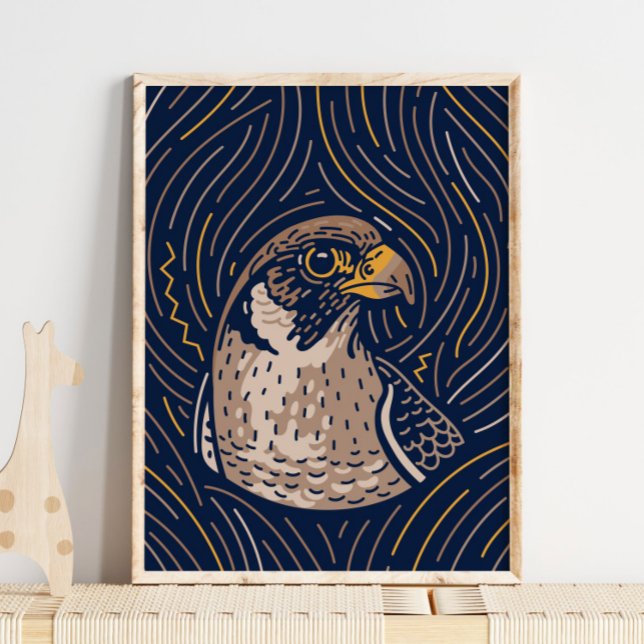 Zodiac Falcon Animal Print | Falcon Print Poster (Von Creator hochgeladen)