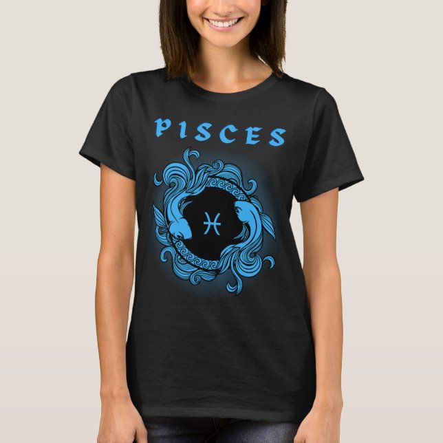 Zodiac Fisces im Mittelalter T-Shirt (Vorderseite)