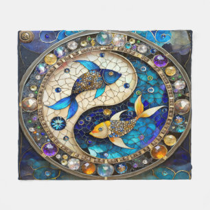 Zodiac - Fische Fischjin und Yang Fleecedecke