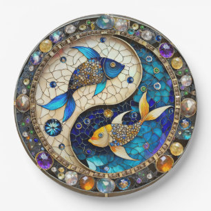 Zodiac - Fische Fischjin und Yang Pappteller