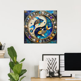 Zodiac - Fische Fischjin und Yang Poster