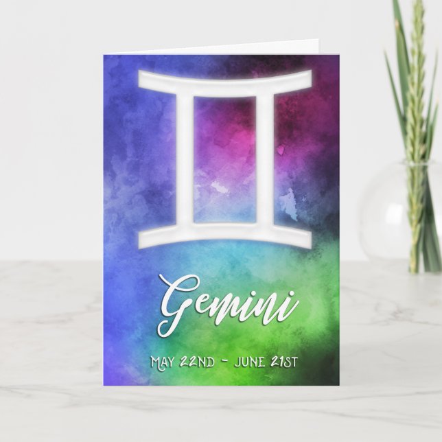 Zodiac: Gemini Daten Karte (Vorderseite)