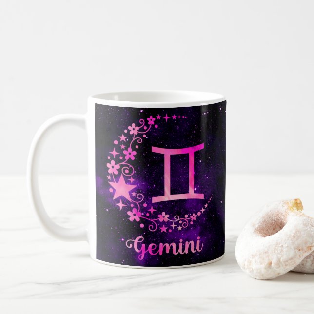 Zodiac Gemini Design Café Mug Cup (Avec donut)