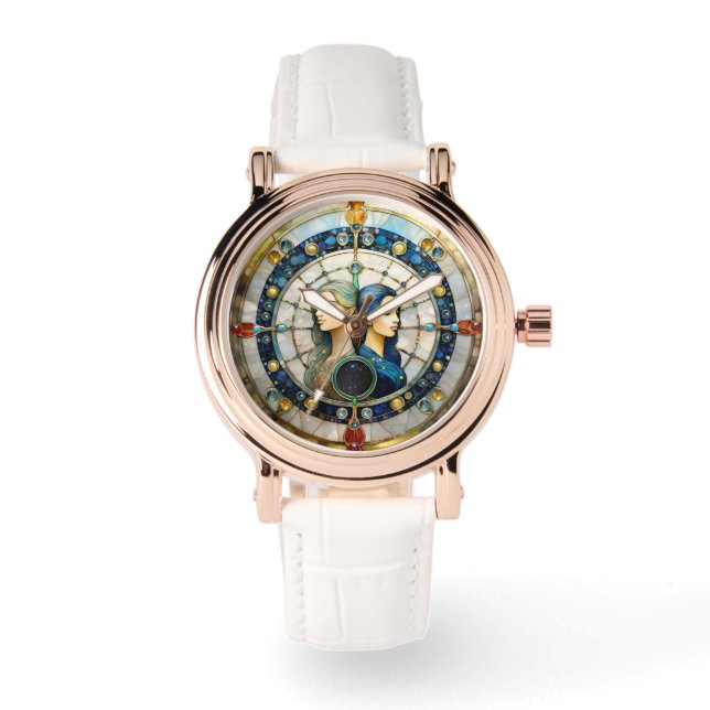 Zodiac - Gemini Die Zwillinge Armbanduhr (Vorderseite)
