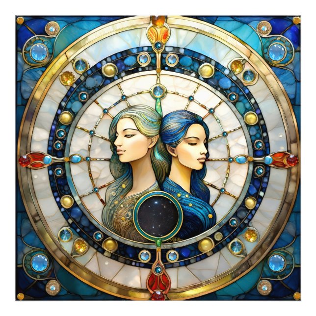 Zodiac - Gemini Die Zwillinge Fotodruck (Vorne)