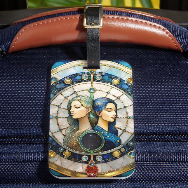 Zodiac - Gemini Die Zwillinge Gepäckanhänger (Vorderseite Insitu 2)