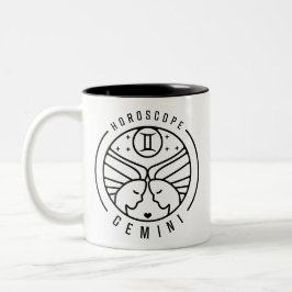 Zodiac GEMINI Horoscope Design Zweifarbige Tasse