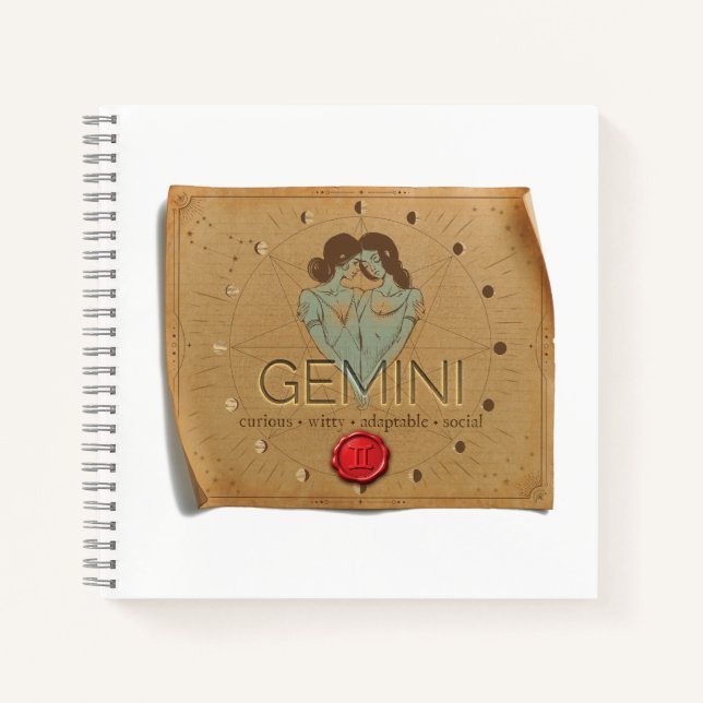 Zodiac - Gemini - Journal Notizbuch (Vorderseite)