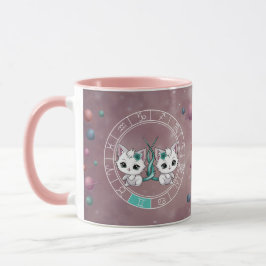 Zodiac Gemini Niedlich Cat Wheel Planet Astrologie Tasse