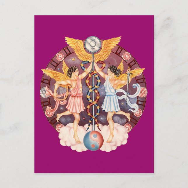 Zodiac Gemini - Passen Sie es an! Postkarte (Vorderseite)