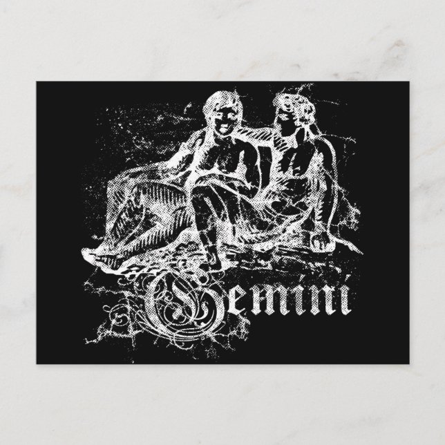 Zodiac Gemini Postkarte (Vorderseite)