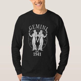 Zodiac Gemini Twins Geboren 1941 T-Shirt