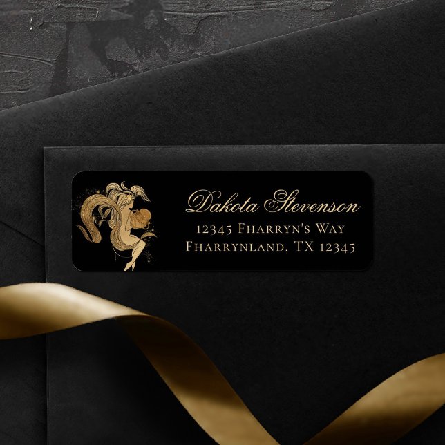 Zodiac Goddess | Cosmic Gold Aquarius Astrologie (Von Creator hochgeladen)