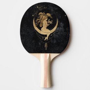 Zodiac Goddess Cosmic Gold Cancer Astrologie Tischtennis Schläger