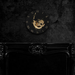 Zodiac Goddess   Cosmic Gold Capricorn Astrologie Runde Wanduhr