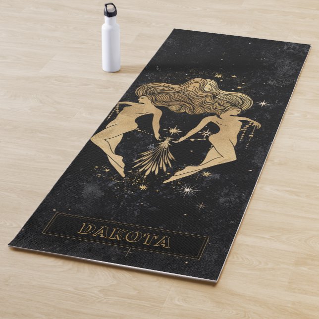 Zodiac Goddess | Cosmic Gold Gemini Astrologie Yogamatte (Beispiel)