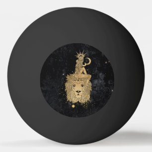 Zodiac Goddess Cosmic Gold Leo Astrologie Tischtennisball
