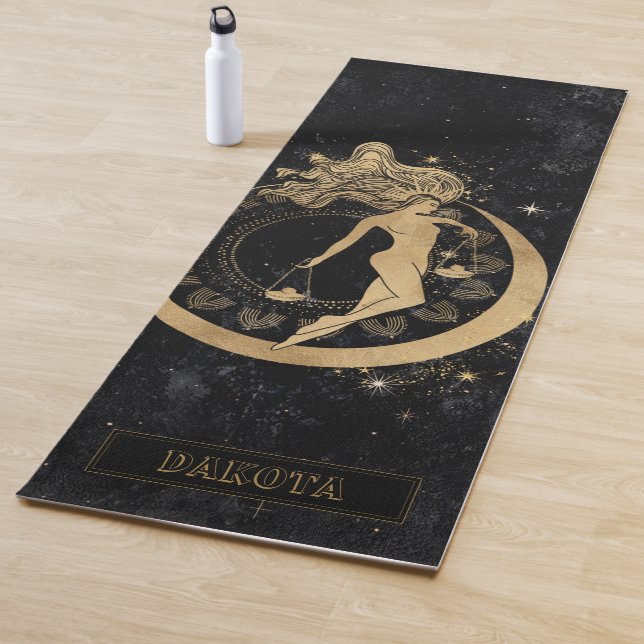 Zodiac Goddess | Cosmic Gold Libra Astrologie Yogamatte (Beispiel)